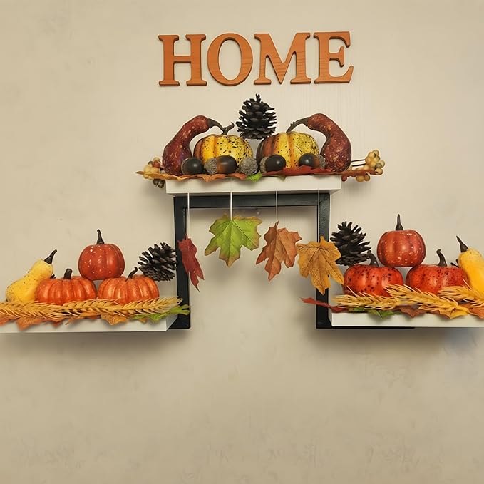 Fake Pumpkin Decor Set,Mini Fake Pumpkin Decor,Fall Harvest Decorations,Halloween Thanksgiving Decor and Table Centerpieces