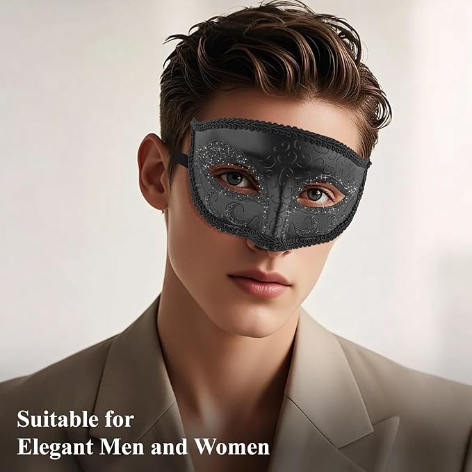 Exlinonline Lace Masquerade Mask Elastic,Fit for Adult,Soft Gentle Material,Specially For Costume,Thememed Party