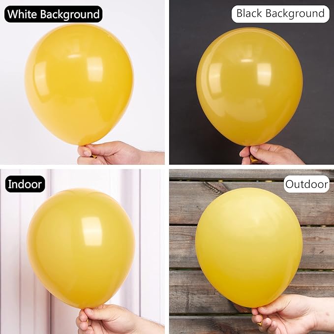 PartyWoo Mustard Yellow Balloons 50pcs 12 Inch Boho Netural Fall Balloons for Birthday Engagement Baby Shower Anniversary Bee Sunflower Little Cutie Thanksgiving Party Decorations Yellow-F57