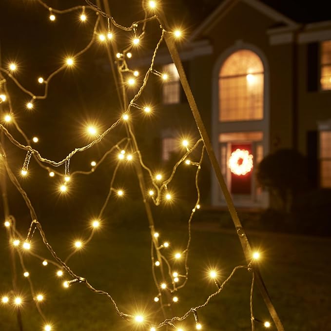Fairybell - Flagpole LED Christmas Tree - Outdoor Christmas Decorations - Luminous Switch - 1,500LED Tree - 13ft - Suitable for Existing Flagpoles - Outdoor Lighting