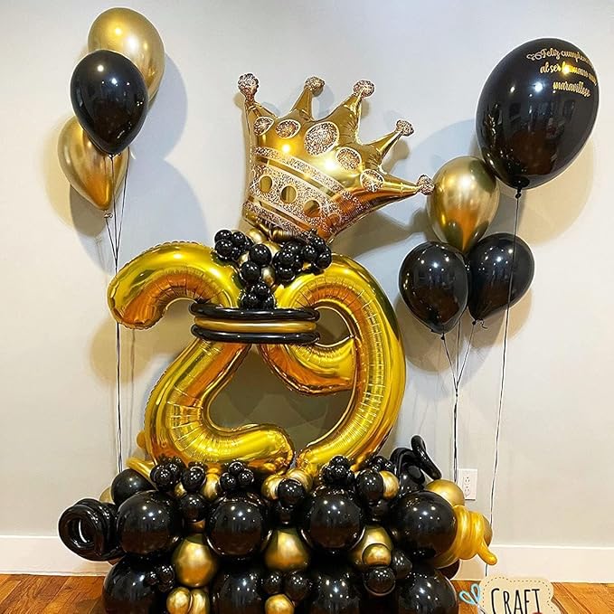 40 inch Gold Number Balloon Giant Foil Helium Balloons Gold Number 7 Balloon for 7th Birthday Party Anniversary Decorations Supplies