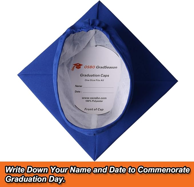 OSBO GradSeason Matte Graduation Cap and Gown 2025 Set with Tassel for High School & College 10 Colors