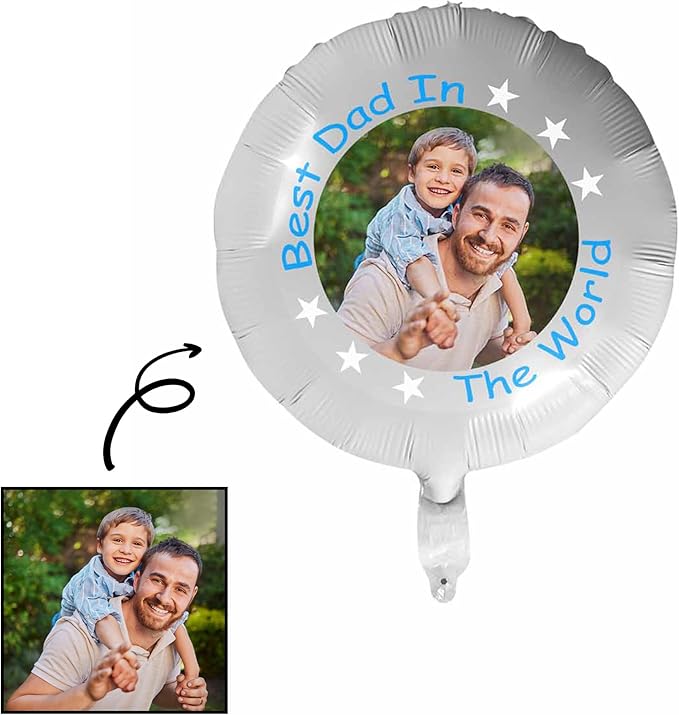 DIYKST Custom 18" Balloons with Logo Personalized Balloon with Photo Text Face on Balloon Design Your Own Balloons