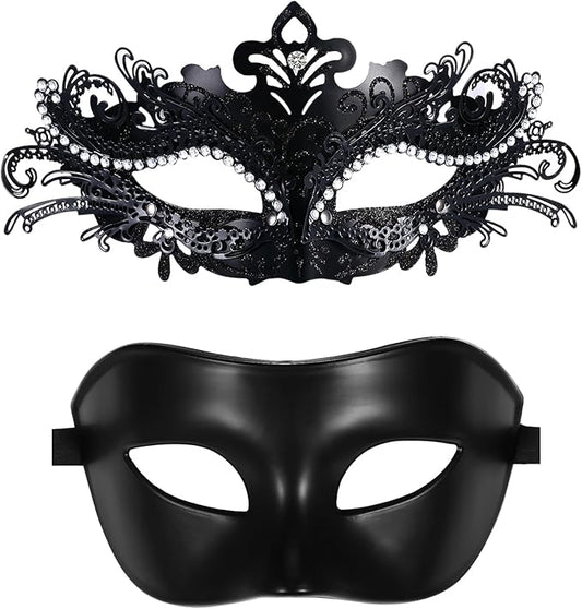 OIDEA Masquerade Mask for Couple - Roman Greek Venetian Mask Halloween Prom Party Costume Ball Mardi Gras Mask for Women Men