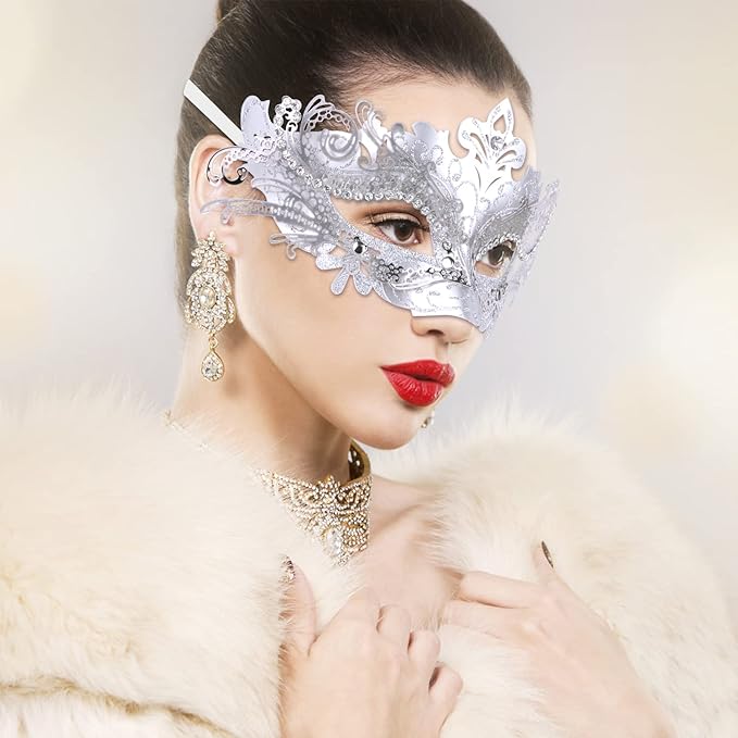 Coddsmz Couple Masquerade Mask Set - Venetian & Mardi Gras Mask for Women & Men