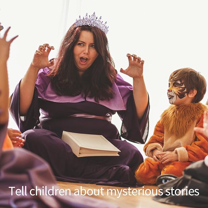 Velscrun Purple Crystal Birthday Queen Tiara Crown for Women Girls Birthday Queen Headband Sash Elegant Princess Crown with Combs Hair Accessories Happy Birth Party Decorations Mom Birth Gift