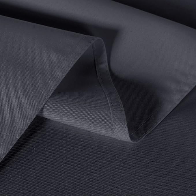 sancua 2 Pack Dark Grey Tablecloth 60 x 120 Inch, Rectangle 8 Feet Table Cloth - Stain and Wrinkle Resistant Washable Polyester Table Cover for Dining Tables, Buffet Parties and Camping