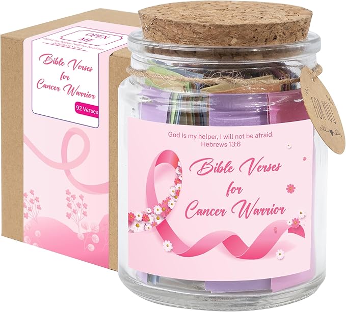 Bible Jar For Cancer Warrior, Cancer Care Gifts For Women, Cancer Gifts For Women, Breast Cancer Gifts, Cancer Comfort Gifts