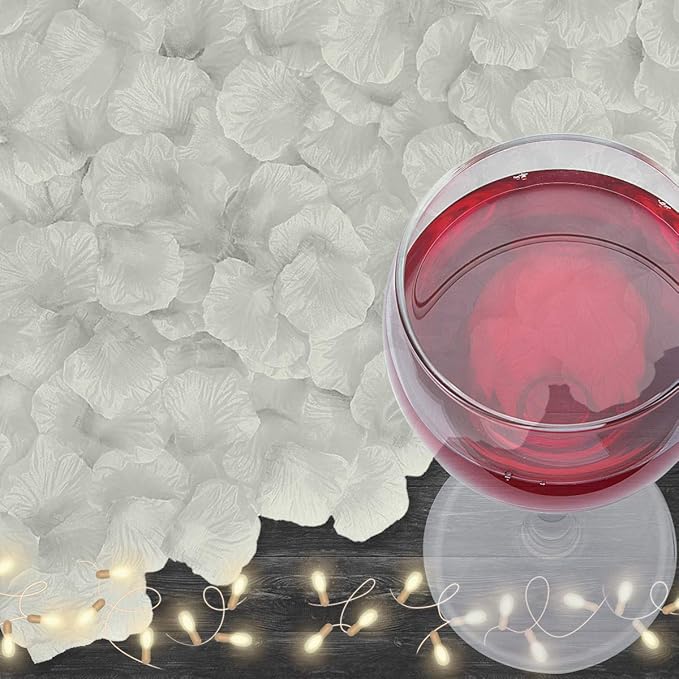 4500 Pack White Rose Petals,Artificial Roses Flower Petals for Romantic Night,Valentine's Day and Weddings