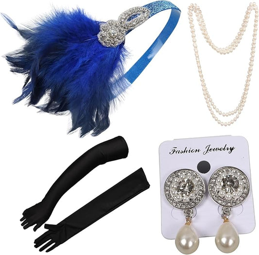 1920s Flapper Accessories Sets Roaring 20s Gatsby Costume Accessories Set for Women