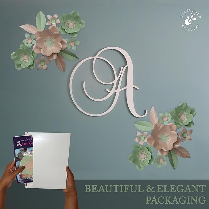 Giant Paper Flowers Kit - DIY Flower Craft Set for Backdrop, Party & Nursery Decor - Ready-to-Assemble Precut Flowers with Leaves & Instructions - Reusable Large Flower for Decoration & More
