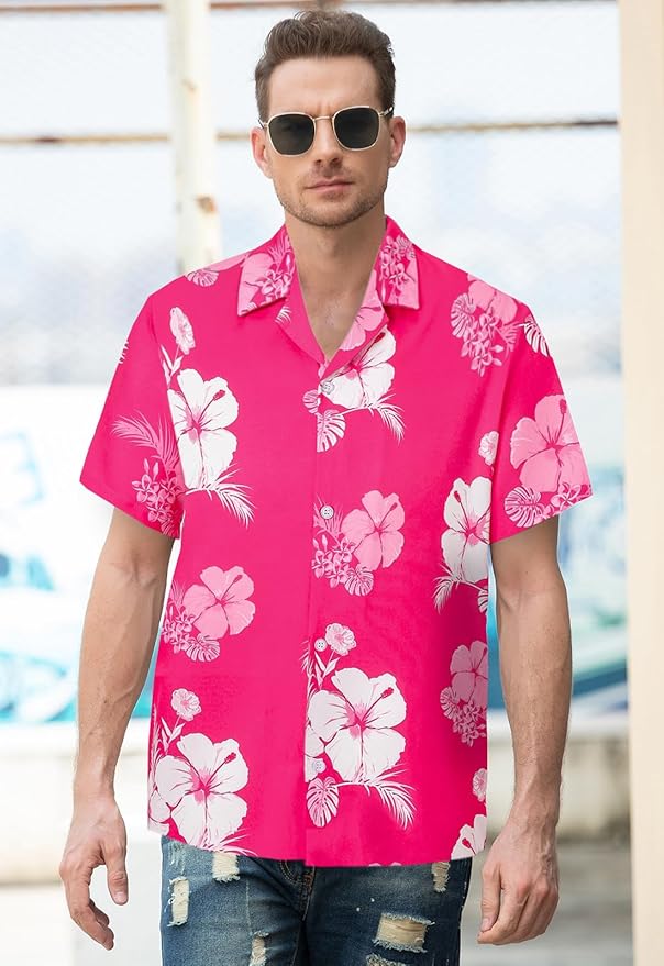 Cromoncent Matching Hawaiian Outfits for Family, Dad and Son Matching Luau Beach Tropical Shirts Mommy Daughter Tropical Sets