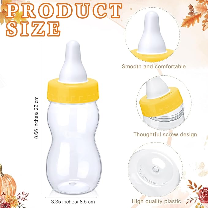 Roowest 512 Pcs Baby Shower Games Guess How Many Pacifiers Sign 100 Small Guessing Games 10 HB Pencils 750ml Milk Bottle 400 Acrylic Pacifiers Decoration for Guest Gender Reveal(Pink,Pumpkin)