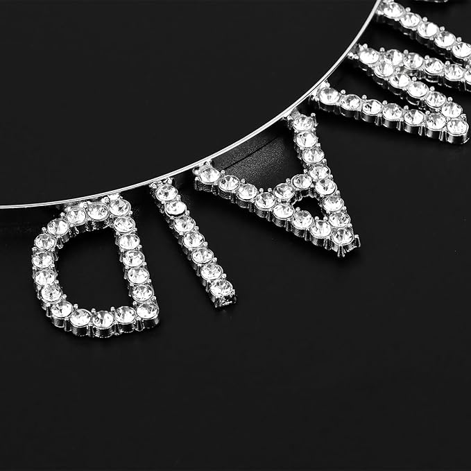 Silver Hairband for Bridesmaid, Bridesmaid Headband with Rhinestone, Bridal Shower, Bachelorette Party, Wedding Decorations, One Fits All Material, Reusable