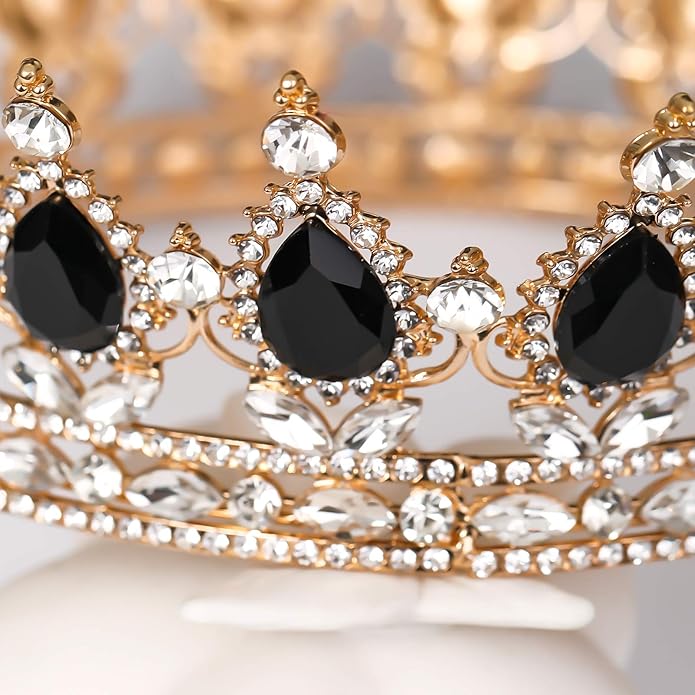FORSEVEN Queen Crown Rhinestone Wedding Crowns and Tiaras for Women Costume Party Hair Accessories Princess Birthday Crown Crystal Bridal Crown Halloween Decorations Headband