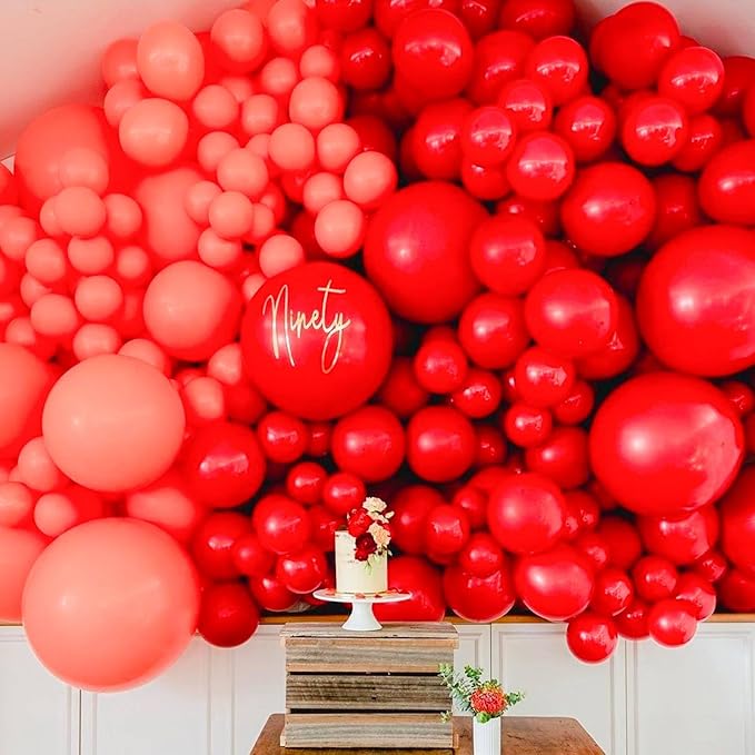 PartyWoo Red Balloons 50pcs 12 Inch Red Helium Balloons for Birthday Graduation Bachelorette Citizenship Firefighter Strawberry Anniversary Cherry Casino Movie Theme Party Decorations Red-Y57