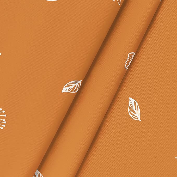 Horaldaily Fall Tablecloth 60x60 Inch Round, Thanksgiving Autumn Harvest Orange Wild Flowers Table Cover for Party Picnic Dinner Decor
