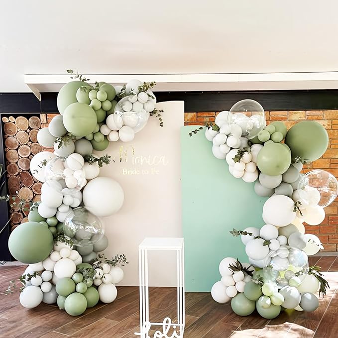 Sage Green Balloons, 66pack 12inch Olive Green Latex Party Balloons for Baby Shower, Graduation, Wedding, Birthday, Bridal Shower, Anniversary Party Decorations