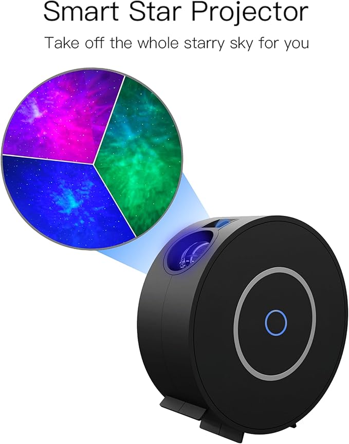 Star Projector Lights, Galaxy Projector for Bedroom, Smart APP & Voice Control Galaxy Lamp,Ceiling Night Light Compatible with Alexa & Google Home,Room Decor for Kids Adults-Black