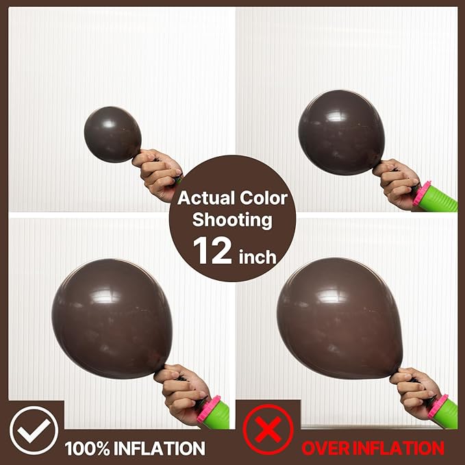 PartyWoo Dark Brown Balloons 50pcs 12 Inch Boho Coffee Neutral Fall Latex Helium Balloons for Bachelorette Baby Shower Anniversary Thanksgiving Birthday Autumn Theme Party Decorations Brown-F20