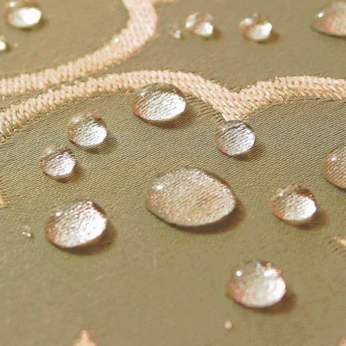 SASTYBALE Jacquard Tablecloth Damask Fabric Table Cloth, Water Resistant & Wrinkle Free Polyester Table Cover for Kitchen Dining Tabletop Use (Rectangle/Oblong, 60" x 120" (10-12 Seats), Gold)