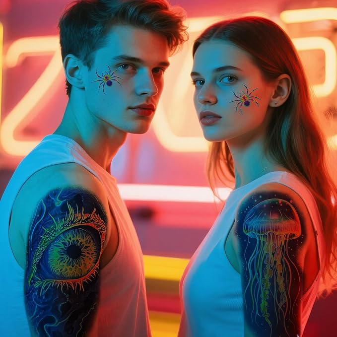 77 Sheets Space Planet Temporary Tattoo for Adult, 17 Sheets Half Arm Astronaut Rockets Tiger Fake Tattoos Men Women, 60 Sheets Bowknot Butterfly Cat Boys Girls Party Supplies Body Tattoos Stickers