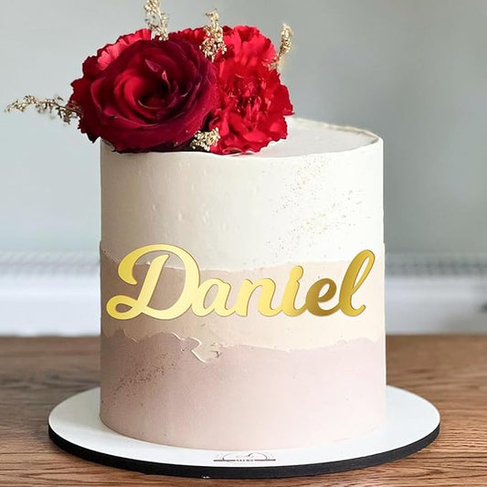 Custom Name Cake Topper Personalized Cake Name Sign Cake Decoration Acrylic Name Plate (Milkshake)