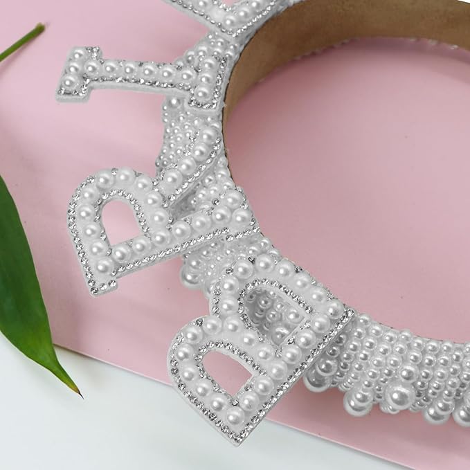 Bride Headband, Pearl Headband, Bridal Headbands Bachelorette Party Favors for Women's Hairband, Bridal Shower, Wedding, Engagement Parties Gift
