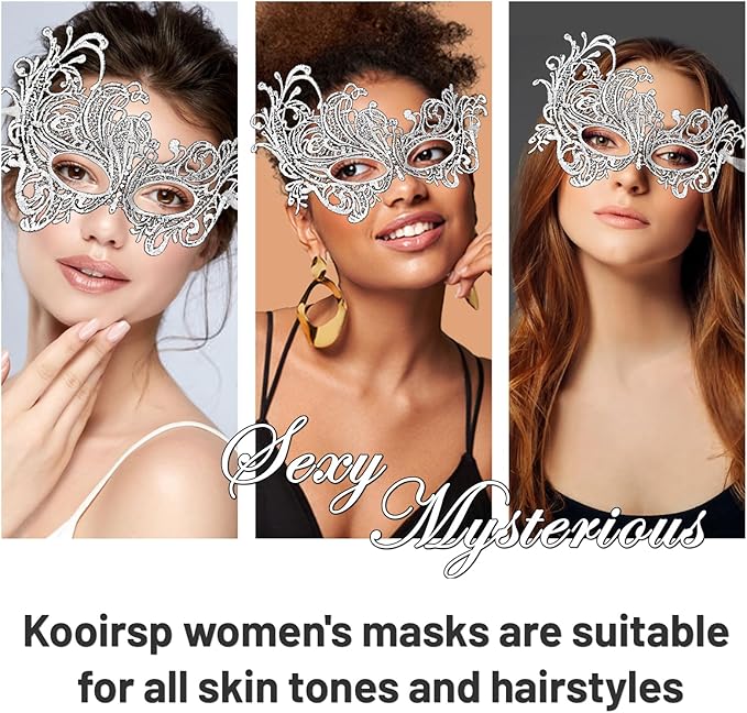 Masquerade Mask for Women Soft Lace Womens Masks Mardi Gras Mask Halloween Venetian Masks Carnival Cosplay Party Mask