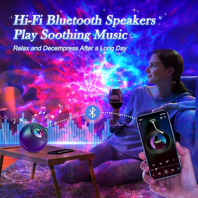 Bedroom Decor Boy Gift Lava Lamp Room Decor 15 White Noise Sound Machine for Kids Night Light Bluetooth Projector Nebula Projector Sunset Lamp Led Cloud Lights for Bedroom