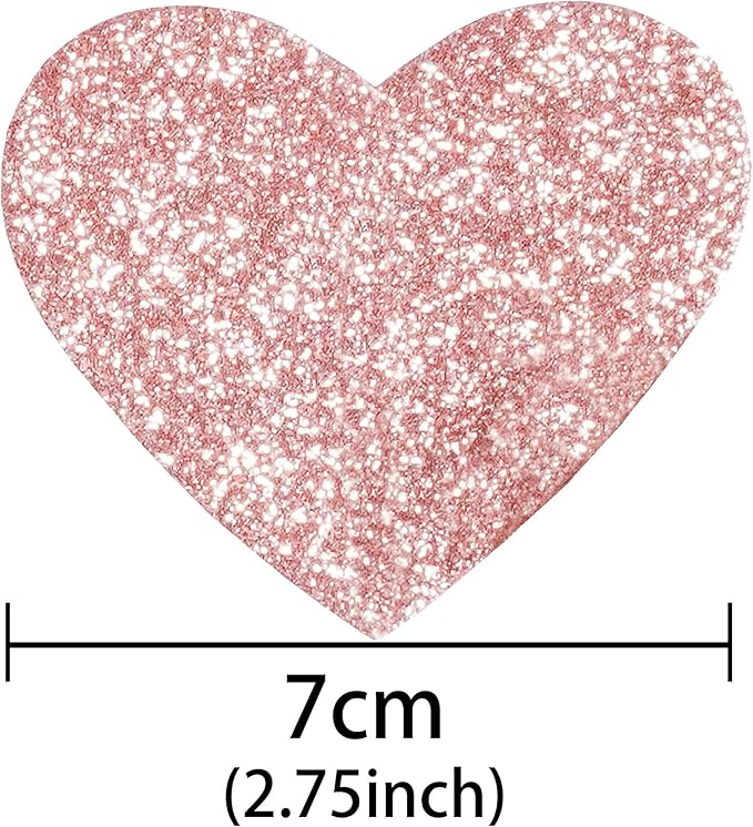 Rose Gold Valentines Love Heart Hanging Paper Garlands Decorations Wedding Bachelorette Party Ceiling Hangings Bridal Shower Engagement Party Favors, 26ft