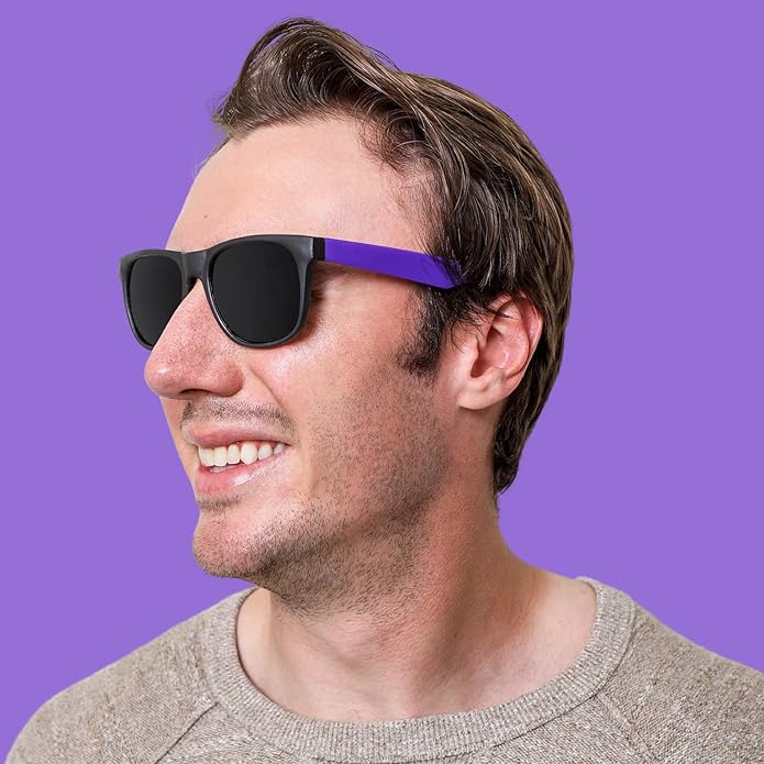 EDGEIWEAR 80s Neon Party Sunglasses for Adult Party Favors with CPSIA certified-Lead(Pb) Content Free