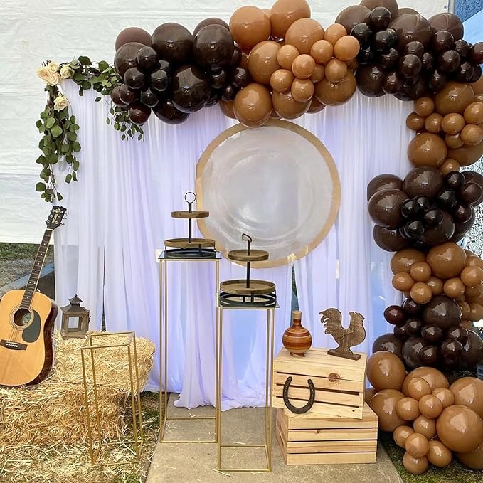 Brown Balloons 113PCS, Different Sizes Light Brown Balloon Garland Arch Kit 18/12/10/5 Inch, Tan Caramel Mocha Helium Latex Balloons Coffee Brown Party Balloons for Teddy Bear Birthday Boho Decoration