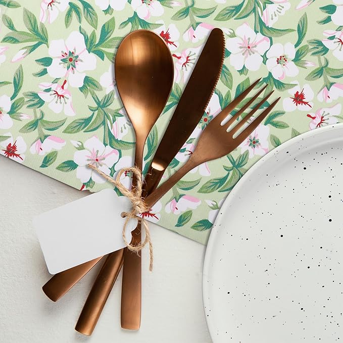 Urban Villa Dinner Napkins Lilly Print Cloth Napkins Set of 12 Premium Quality Dinner Napkins Cotton Oversized 20X20 Inches Cloth Napkins with Mitered Corner Ultra SoftDinner Napkins