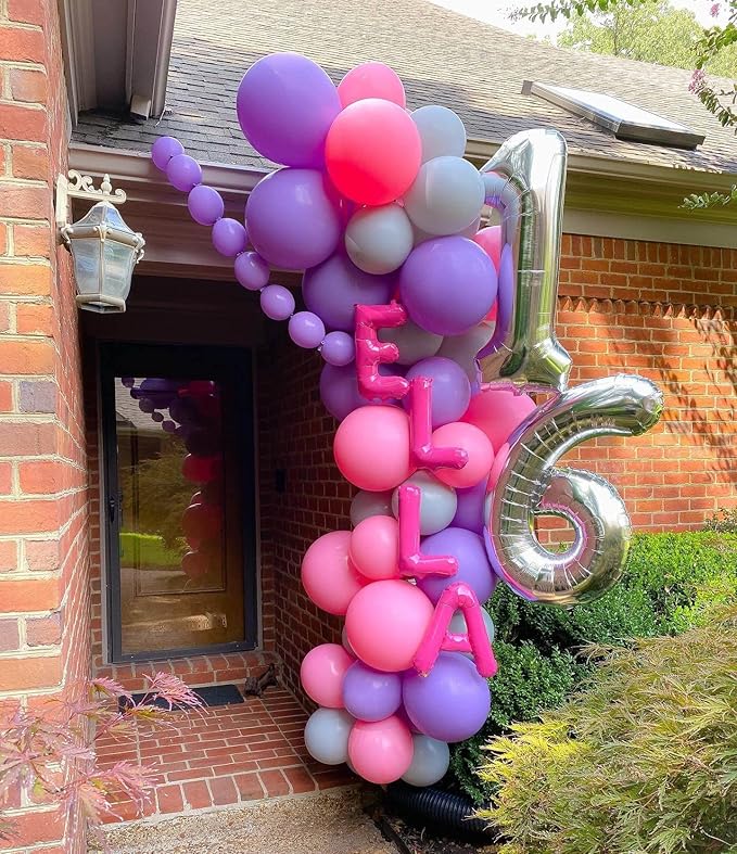 40 Inch Silver 16 Number Balloons Giant 16 or 61 Balloons Silver Birthday 16 Balloons 16th Birthday Anniversary Party Decorations Supplies