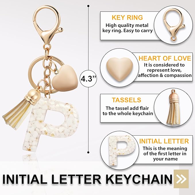 Initial Letter Keychain, Butterfly Keychain Cute Resin, Initial Keychain Backpack Charms, Key chain for Women, Girls