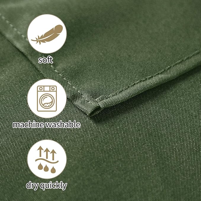 50pcs Polyester Cloth Napkins - 17 x 17 inch Willow Dinner Washable Napkins with Hemmed Edges for Restaurant/Wedding/Hotel(50,Willow)