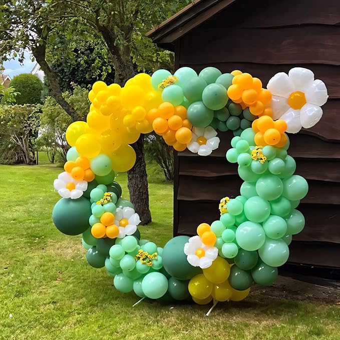 110pcs Yellow Balloons 12 Inch Latex Balloon Arch Kit for Birthday Baby Shower Anniversary Graduation Wedding Party Decorations