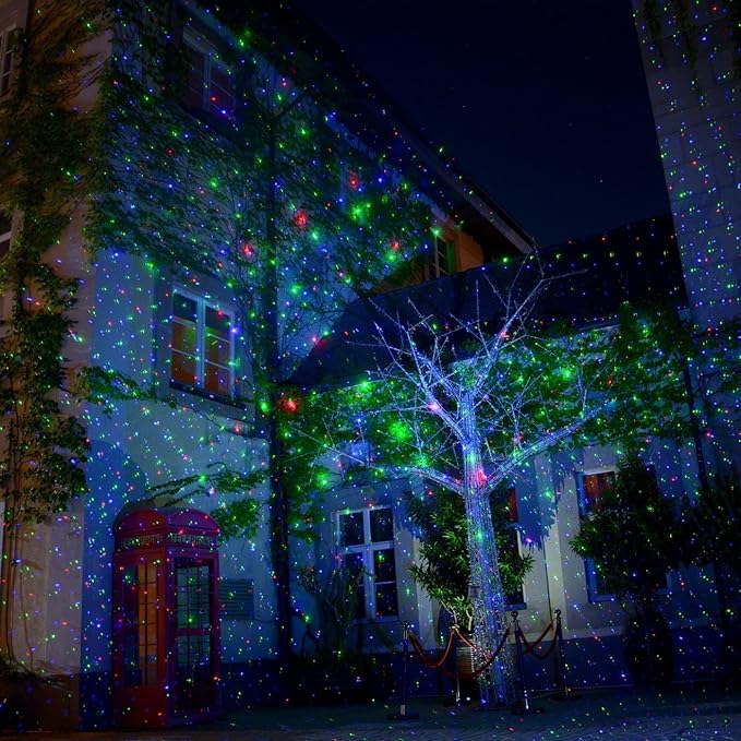 Laser Projector Lights Outdoor Christmas 3 Color Firefly Garden Laser Lights for Home Garden Holiday Decoration