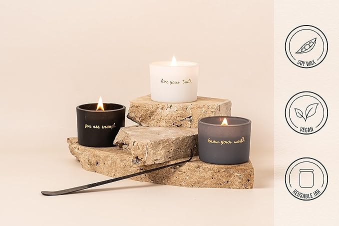 Aromatherapy Candle Gift Set – Natural Soy Scented Candles for Stress Relief & Relaxation – Long Lasting, Non-Toxic, Ideal for Women, Birthday, Spa, Home Décor