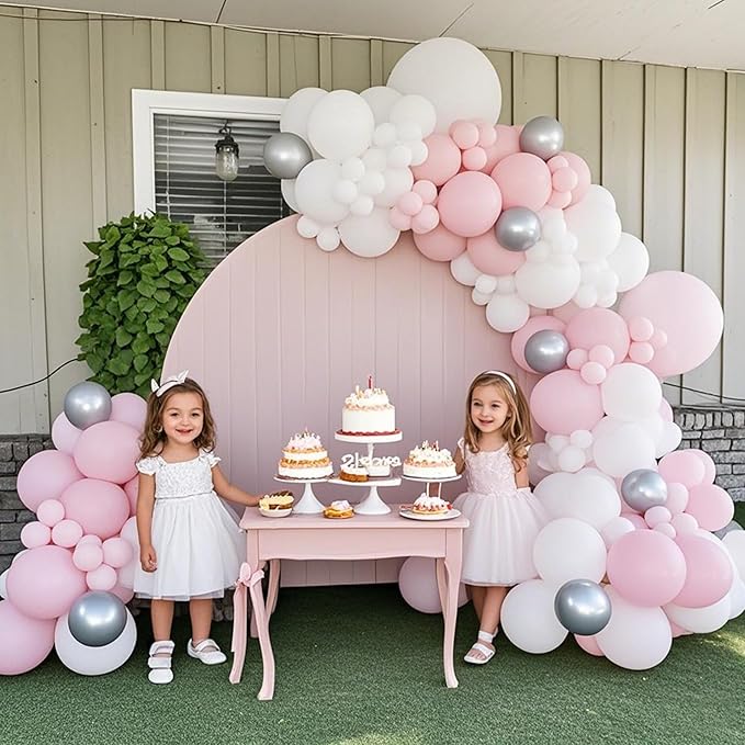 Pink Balloons 60 PCS Light Pink Balloons 12 Inch Pastel Baby Pale Pink Balloons for Girls Women Birthday Party Baby Shower Gender Reveal Wedding Decoration