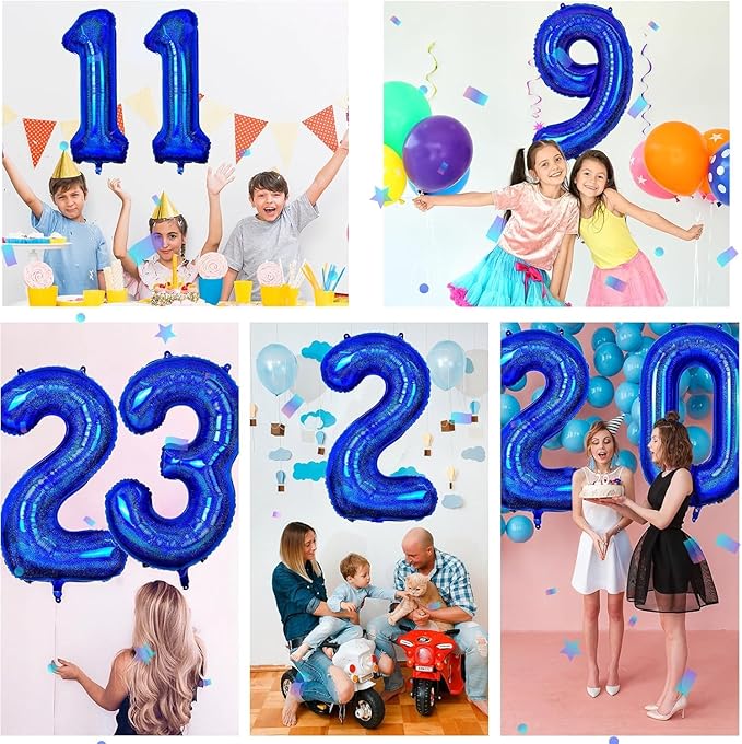 40 inch Navy Blue Number Balloon Dark Blue 8 Balloons Giant Foil Helium Balloons Blue Number 8 Balloon for 8th Birthday Party Decorations