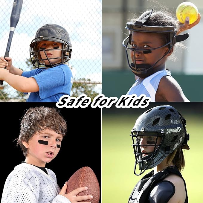 MEICOLY 3pcs Eye Black Stick for Sports,Easy to Color Athletes Black EyeBlack, Sporting Face Paint for Baseball Softball Football Lacrosse,Smooth Easy to Apply Halloween Face Body Paint Stick,1.5Oz