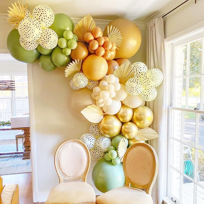 90pack Sage Green Balloons Different Size 18/12/10/5 Inch Olive Green Balloon Garland Arch Kit for Graduation, Wedding, Birthday, Bridal Shower, Baby Shower, Anniversary Party Decorations