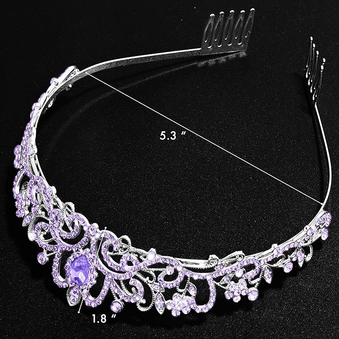 TAROSE Crowns for Women and Girls, Queen Crystal Gold Silver Tiaras with White Rhinestone and Combs, Goddess Crown for Wedding Bride Birthday Princess Bridal Shower Hair Accessories for Women