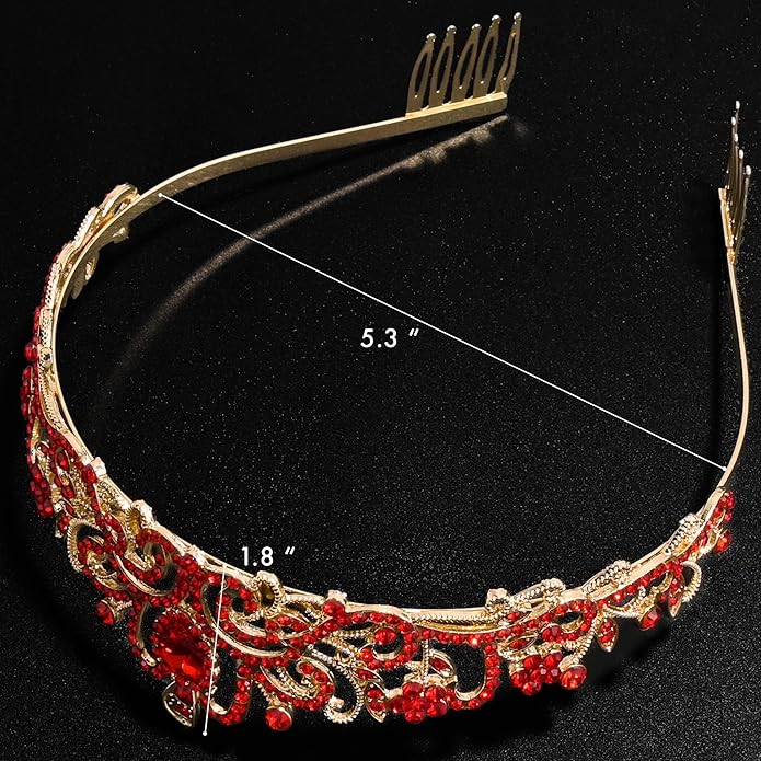 TAROSE Crowns for Women and Girls, Queen Crystal Gold Silver Tiaras with White Rhinestone and Combs, Goddess Crown for Wedding Bride Birthday Princess Bridal Shower Hair Accessories for Women