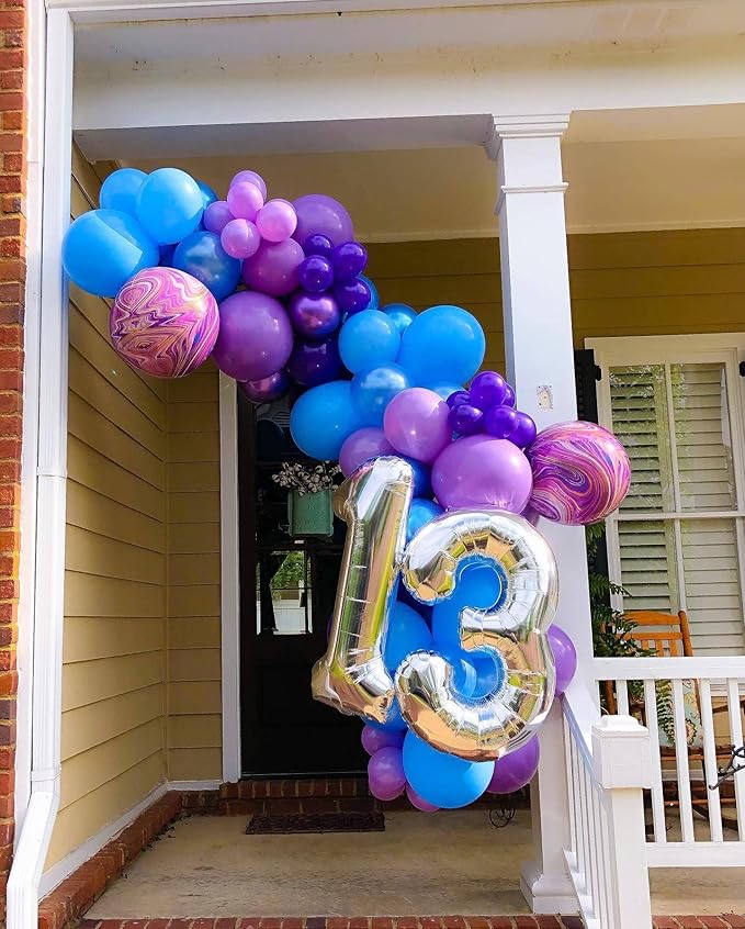 40 Inch Silver 13 Number Balloons Giant Jumbo Huge 13 or 31 Foil Mylar Helium Number Digital Balloons Silver Birthday Mylar Digital Balloons 13th 31st Birthday Anniversary Events Party Decorations
