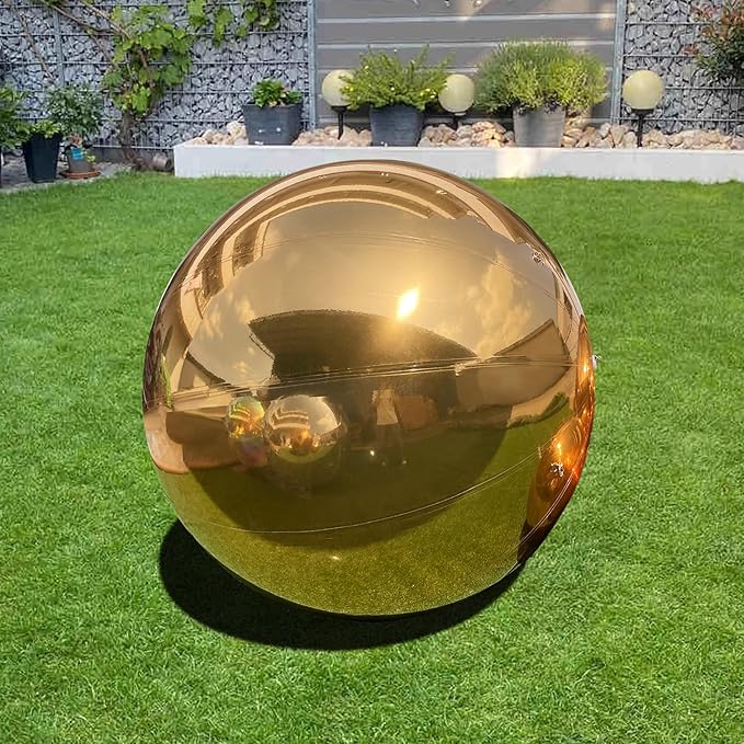 23.6in Inflatable Mirror Ball,Shiny Inflatable Ball Silver/Gold/Iridescent,PVC Hanging Large Disco Balls Decor for Party, Concerts, Stage, Wedding Decoration (1 Piece,Without Air Pump)
