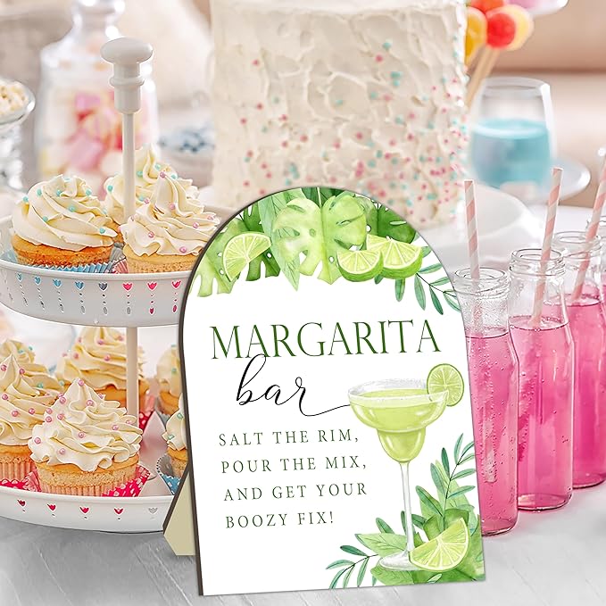 Margarita Station Bar Sign, Cocktail Bar Sign for Bachelorette, Bridal Shower Table Signs, Cocktail Drinking Station Welcome Board, Margarita Drink Board for Bachelor Party, Bridal Party Decor Sign