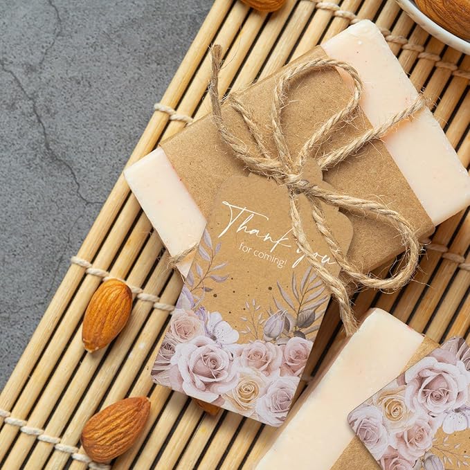 Summer-Ray 50pcs Kraft Thank You for Coming Gift Tags – Rustic Gift Tags for Wedding Birthday Tea Party (Thank You for Coming!)